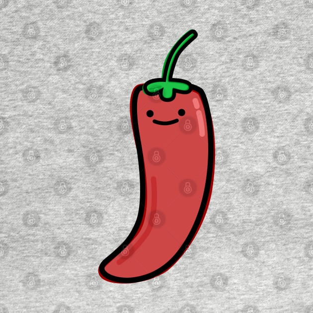 Cute Chili Pepper by happyfruitsart